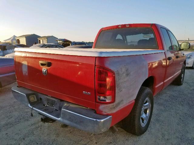 1D7HA18N95S185138 - 2005 DODGE RAM 1500 S RED photo 4