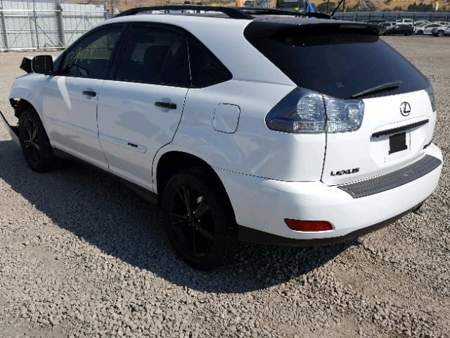 JTJHW31U282857230 - 2008 LEXUS RX 400H WHITE photo 3