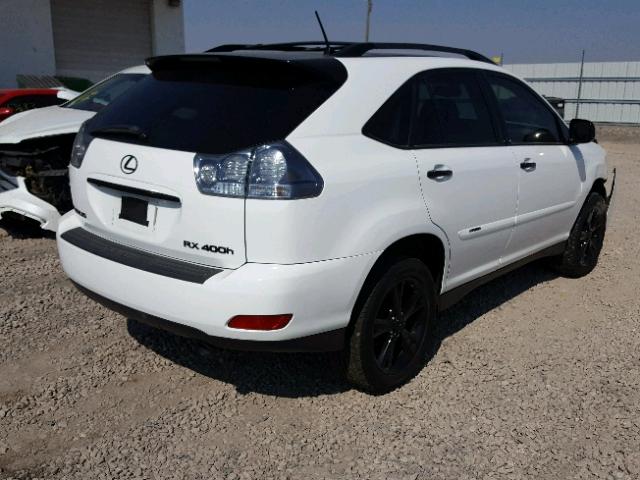 JTJHW31U282857230 - 2008 LEXUS RX 400H WHITE photo 4