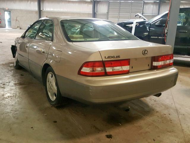 JT8BF28G8Y5101644 - 2000 LEXUS ES 300 GRAY photo 3