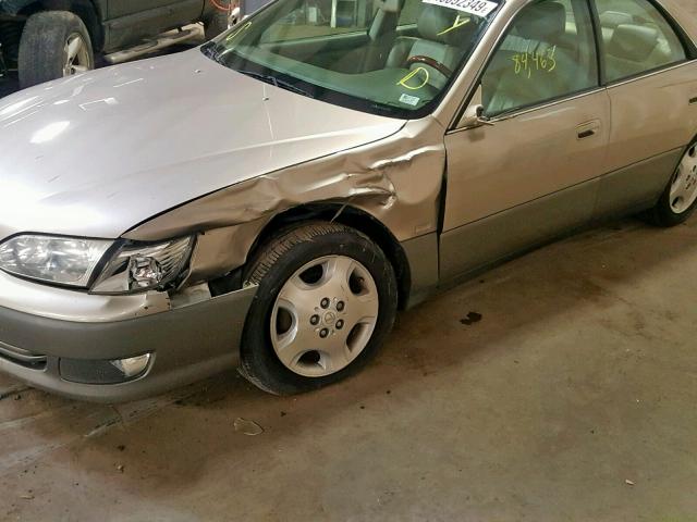 JT8BF28G8Y5101644 - 2000 LEXUS ES 300 GRAY photo 9