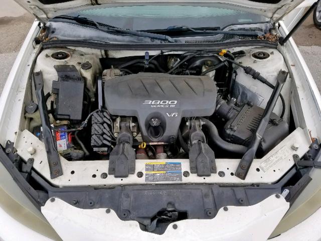 2G2WP522751273082 - 2005 PONTIAC GRAND PRIX WHITE photo 7