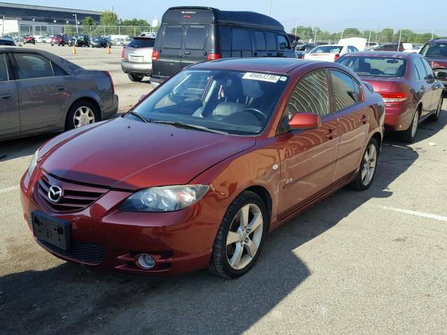 JM1BK323661486487 - 2006 MAZDA 3 S MAROON photo 2