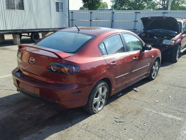 JM1BK323661486487 - 2006 MAZDA 3 S MAROON photo 4