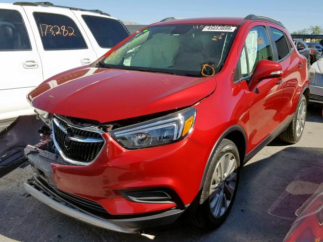 KL4CJASBXHB171119 - 2017 BUICK ENCORE PRE RED photo 2