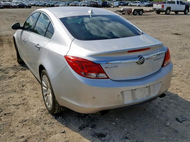 2G4GS5EV6D9214248 - 2013 BUICK REGAL PREM SILVER photo 3