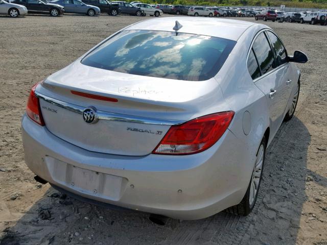 2G4GS5EV6D9214248 - 2013 BUICK REGAL PREM SILVER photo 4