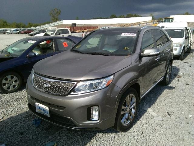 5XYKWDA78EG503979 - 2014 KIA SORENTO SX GRAY photo 2