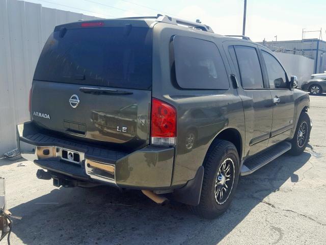 5N1AA08A05N717406 - 2005 NISSAN ARMADA SE GREEN photo 4