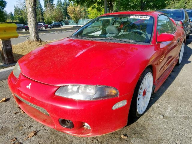 4A3AK44Y1WE005173 - 1998 MITSUBISHI ECLIPSE GS RED photo 2