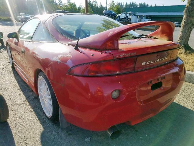 4A3AK44Y1WE005173 - 1998 MITSUBISHI ECLIPSE GS RED photo 3