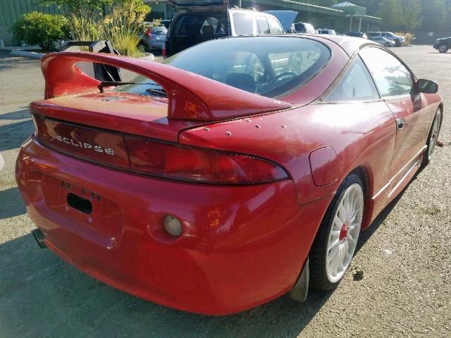 4A3AK44Y1WE005173 - 1998 MITSUBISHI ECLIPSE GS RED photo 4