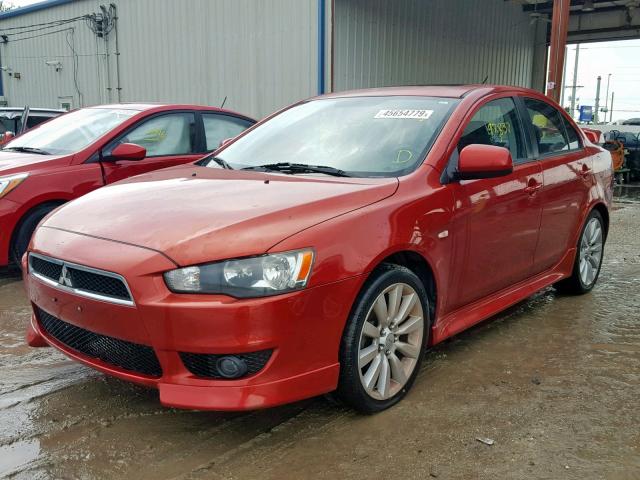 JA32U8FW9AU019985 - 2010 MITSUBISHI LANCER GTS RED photo 2