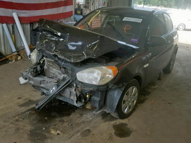 KMHCM36C78U091904 - 2008 HYUNDAI ACCENT GS BLACK photo 2