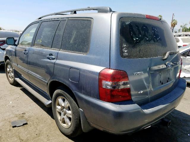 JTEDP21A340003041 - 2004 TOYOTA HIGHLANDER GRAY photo 3