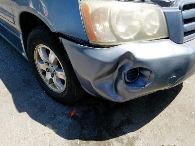 JTEDP21A340003041 - 2004 TOYOTA HIGHLANDER GRAY photo 9