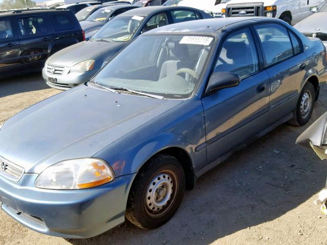 2HGEJ6522TH528592 - 1996 HONDA CIVIC DX GREEN photo 2