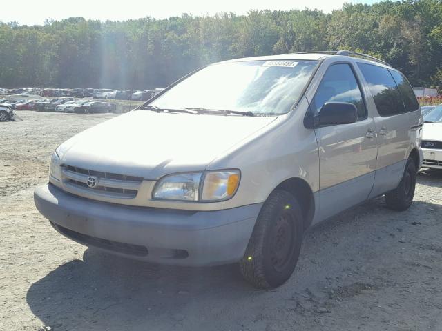 4T3ZF13C5YU259253 - 2000 TOYOTA SIENNA LE TAN photo 2