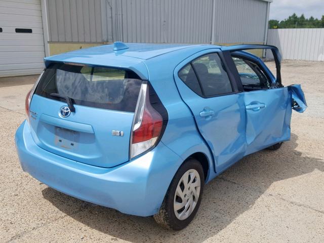 JTDKDTB30F1101323 - 2015 TOYOTA PRIUS C BLUE photo 4