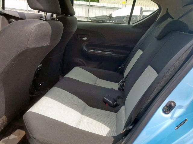 JTDKDTB30F1101323 - 2015 TOYOTA PRIUS C BLUE photo 6