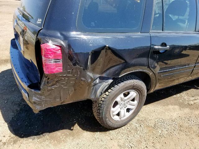 5FNYF28176B020881 - 2006 HONDA PILOT LX BLACK photo 9