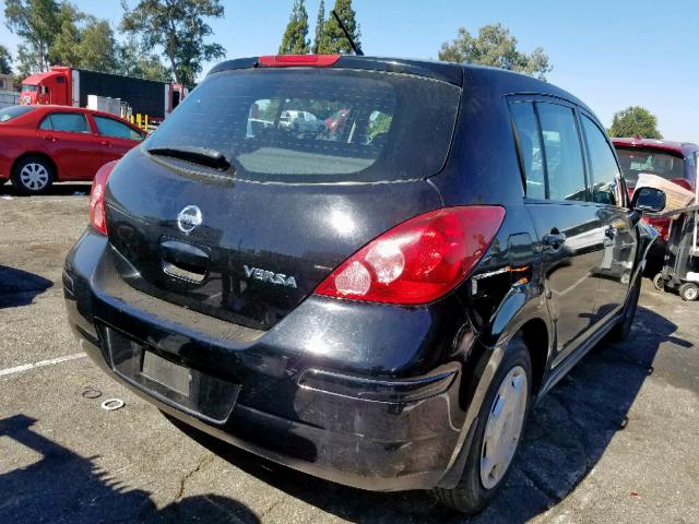 3N1BC13E79L402615 - 2009 NISSAN VERSA S BLACK photo 4