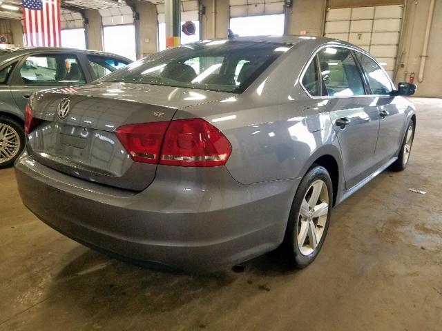 1VWBP7A37DC046013 - 2013 VOLKSWAGEN PASSAT SE GRAY photo 4