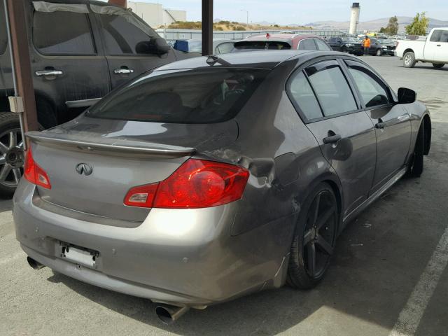 JN1CV6AP6AM405970 - 2010 INFINITI G37 BASE GRAY photo 4