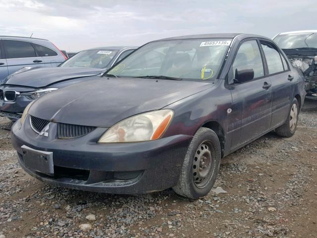 JA3AJ26E74U022509 - 2004 MITSUBISHI LANCER ES BLACK photo 2