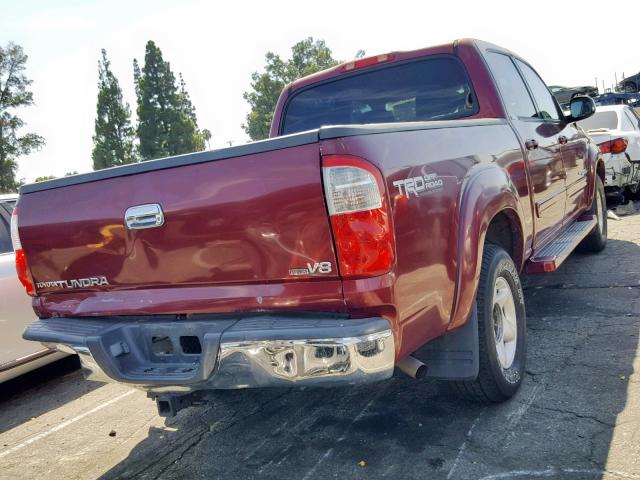 5TBET34116S546189 - 2006 TOYOTA TUNDRA DOU RED photo 4