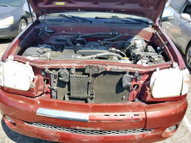 5TBET34116S546189 - 2006 TOYOTA TUNDRA DOU RED photo 7