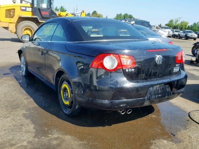 WVWFA71F17V041253 - 2007 VOLKSWAGEN EOS 2.0T L BLACK photo 3