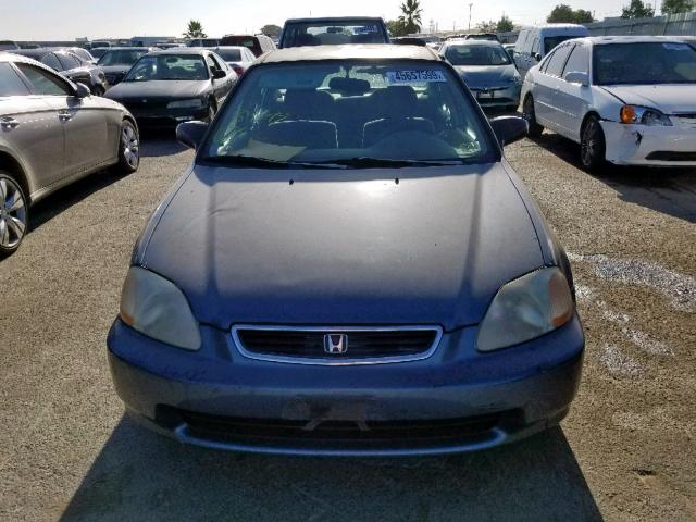 2HGEJ6521WH597360 - 1998 HONDA CIVIC DX BLUE photo 10