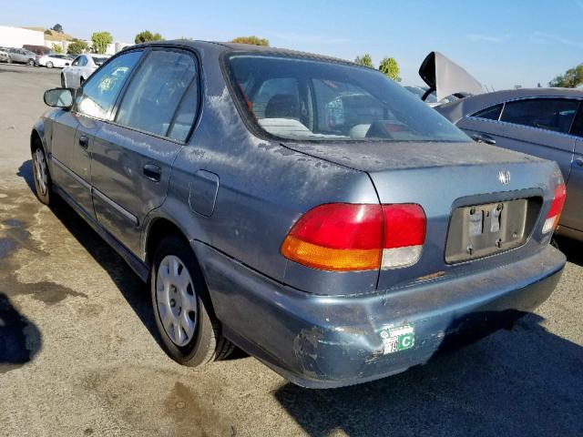 2HGEJ6521WH597360 - 1998 HONDA CIVIC DX BLUE photo 3