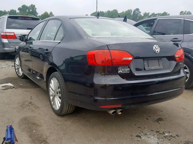 3VWLL7AJ8DM392200 - 2013 VOLKSWAGEN JETTA TDI BLACK photo 3