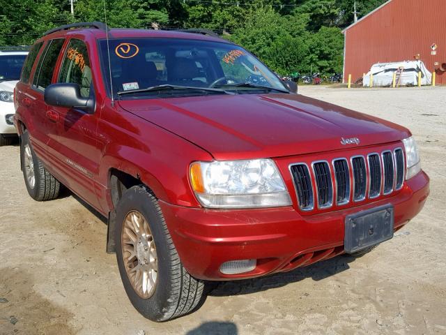 1J8GW58N92C230446 - 2002 JEEP GRAND CHER RED photo 1