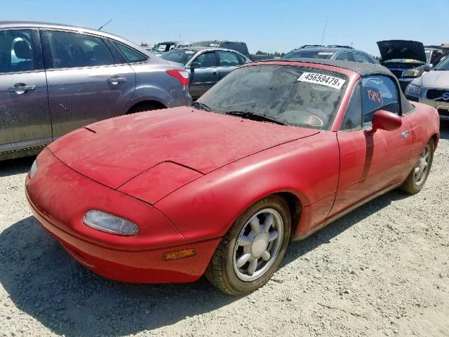 JM1NA3518L0136838 - 1990 MAZDA MX-5 MIATA RED photo 2