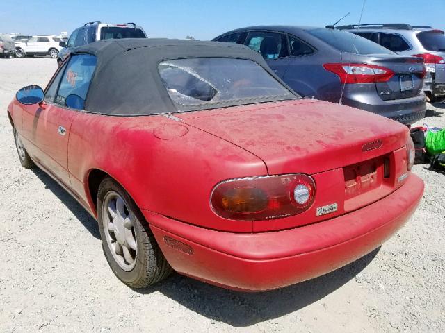 JM1NA3518L0136838 - 1990 MAZDA MX-5 MIATA RED photo 3