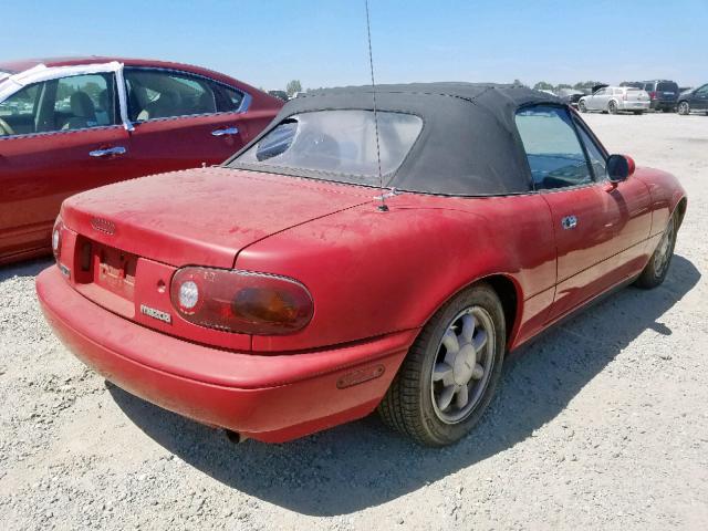 JM1NA3518L0136838 - 1990 MAZDA MX-5 MIATA RED photo 4