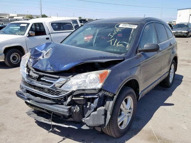 5J6RE3H52BL009059 - 2011 HONDA CR-V EX BLUE photo 2