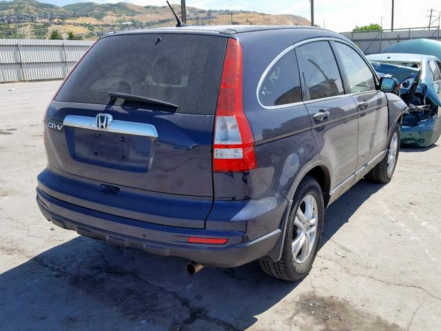 5J6RE3H52BL009059 - 2011 HONDA CR-V EX BLUE photo 4