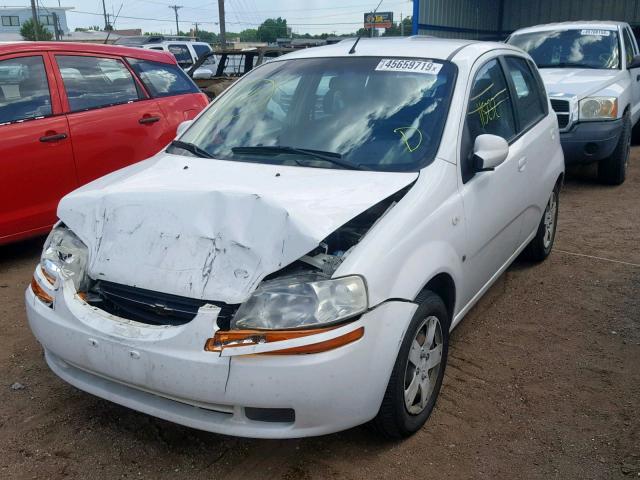 KL1TD66697B774592 - 2007 CHEVROLET AVEO BASE Ақ фото 2