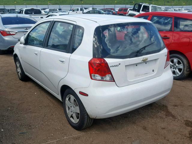 KL1TD66697B774592 - 2007 CHEVROLET AVEO BASE Ақ фото 3