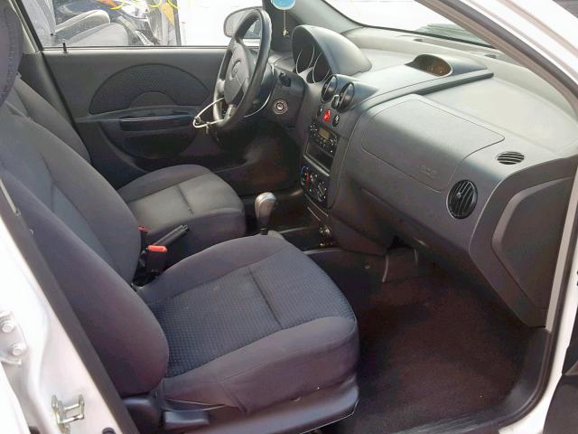 KL1TD66697B774592 - 2007 CHEVROLET AVEO BASE Ақ фото 5