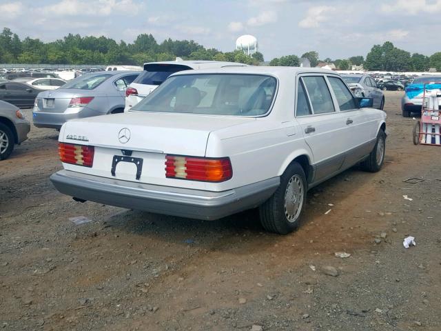 WDBCA35D6HA357954 - 1987 MERCEDES-BENZ 420 SEL WHITE photo 4