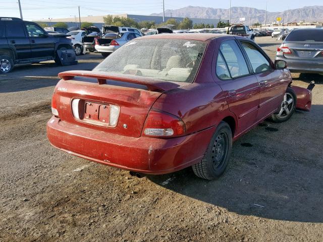 3N1BB51D5YL102428 - 2000 NISSAN SENTRA SE RED photo 4