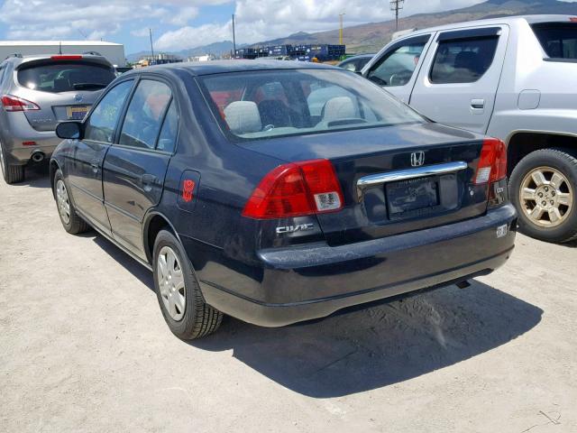 2HGES15173H551700 - 2003 HONDA CIVIC DX BLACK photo 3