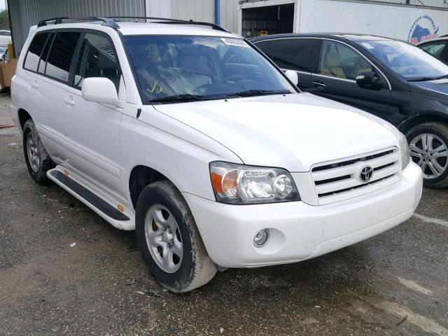 JTEDD21A050118819 - 2005 TOYOTA HIGHLANDER WHITE photo 1