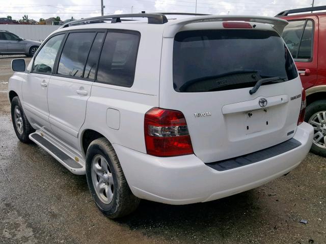 JTEDD21A050118819 - 2005 TOYOTA HIGHLANDER WHITE photo 3