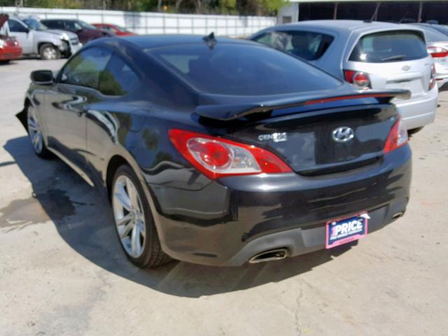 KMHHU6KHXAU007461 - 2010 HYUNDAI GENESIS CO BLACK photo 3